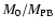 $M_0/M_{\rm PB}$