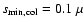 $s_{\rm min,col}=0.1~\mu$