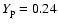 $Y_{\rm p} = 0.24$