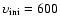 $\upsilon _{\rm ini}=600$