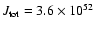 $J_{\rm
tot}=3.6\times 10^{52}$