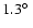 $1.3\hbox{$^\circ$ }$