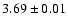 $3.69\pm0.01$