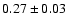 $0.27\pm0.03$