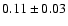 $0.11\pm0.03$