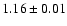 $1.16\pm0.01$