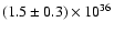 $(1.5\pm0.3)\times10^{36}$