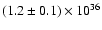 $(1.2\pm0.1)\times10^{36}$