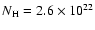 $N_{\rm H}=2.6\times 10^{22}$