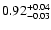 $\rm0.92^{+0.04}_{-0.03}$