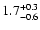 $\rm 1.7^{+0.3}_{-0.6}$