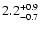$\rm 2.2^{+0.9}_{-0.7}$