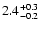 $\rm 2.4^{+0.3}_{-0.2}$