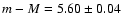 $m-M=5.60\pm0.04$