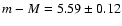 $m-M=5.59\pm0.12$