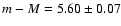 $m-M=5.60\pm0.07$