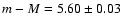 $m-M=5.60\pm0.03$