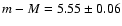 $m-M=5.55\pm0.06$