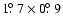 $1\hbox{$.\!\!^\circ$ }7\times0\hbox{$.\!\!^\circ$ }9$