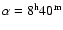 $\alpha=8^{\rm h} 40^{\rm m}$