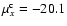 $\mu_{x}^{\rm c}=-20.1$