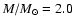 $M/M_\odot = 2.0$