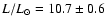 $L/L_\odot = 10.7\pm0.6$