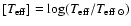 $[T_{\rm eff}] = \log (T_{\rm eff}/T_{{\rm eff}~\odot})$