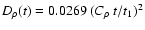 $D_\rho(t) = 0.0269~
(C_\rho~t/t_1)^2$
