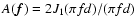 $A (\vec{f}) =
2 J_{1}(\pi fd)/ (\pi fd)$