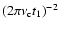 $(2\pi \nu _{\rm c}t_1)^{-2}$