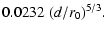 $\displaystyle 0.0232 \; (d/r_0)^{5/3}.$