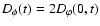 $D_\phi(t) = 2 D_\varphi (0,t)$
