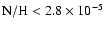 $\rm N/H<2.8\times10^{-5}$