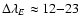 $\Delta\lambda_{E} \approx 12{-}23$