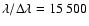 $\lambda/\Delta\lambda=15~500$