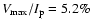 $V_{\max}/I_{\rm p} =5.2\%$