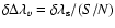 $\delta \Delta \lambda_{v}=
\delta\lambda_{\rm s}/(S/N)$