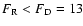 $F_{\rm R}<
F_{\rm D}=13$