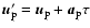 $\vec u_{\rm p}'=\vec u_{\rm p}+\vec
a_{\rm p}\tau$