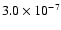 $3.0 \times10^{-7}$