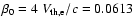 $\beta_{0} = 4~V_{\rm th,e}/c = 0.0613$