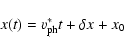 \begin{displaymath}x(t) = v^{*}_{\rm ph}t + \delta x + x_{0}
\end{displaymath}