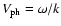 $V_{\rm ph} = \omega/k$