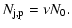 $\displaystyle N_{\rm j,p} = \nu N_{0}.$