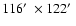 $116\hbox{$^\prime$ }\times122\hbox{$^\prime$ }$