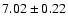 $7.02\pm0.22$