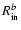 $R_{\rm in}^{{b}}$