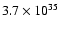 $3.7\times10^{35}$