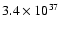 $3.4\times10^{37}$